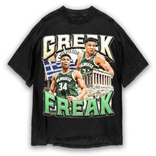 Giannis Antetokounmpo Shirt Greek Freak Bootleg Shirt 90s Vintage Graphic  Tee Inspired 90s Rap Tee 90s Retro Basketball MVP Play