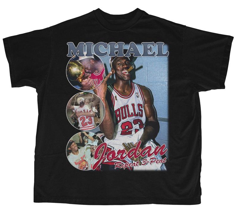 Vintage Michael Jordan Three Peat Shirt - iTeeUS